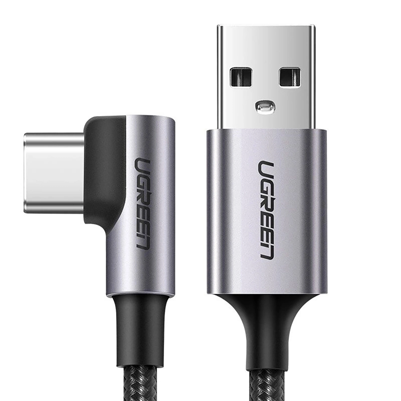 Ugreen US284 70255 USB-A (tiesus) / USB-C (kampinis) 3A kabelis 3m - pilkas