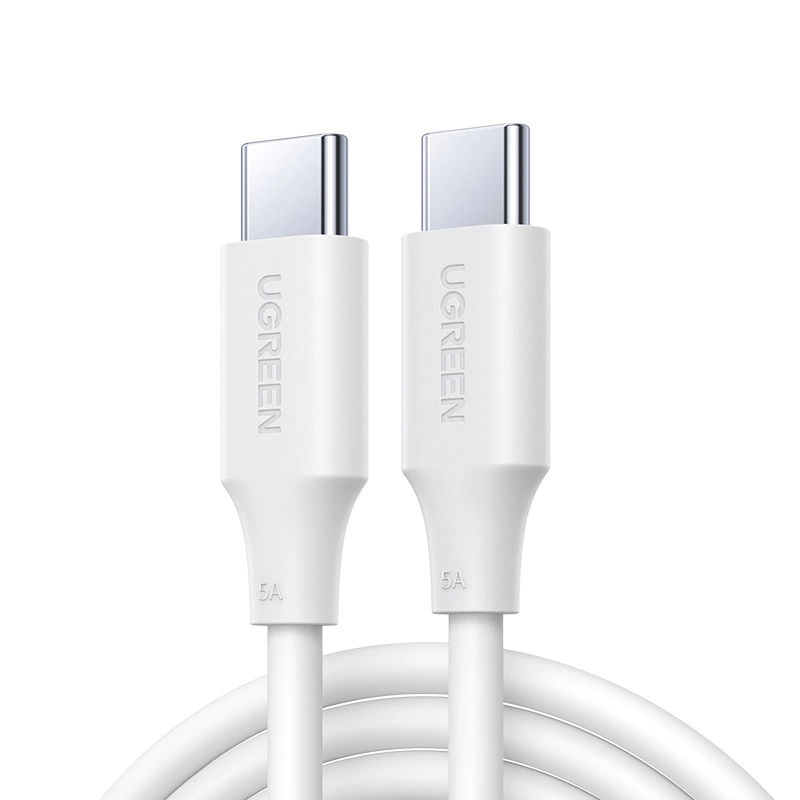 Ugreen US562 USB-C - USB-C PD QC kabelis 100W 480 Mb/s 1 m - baltas