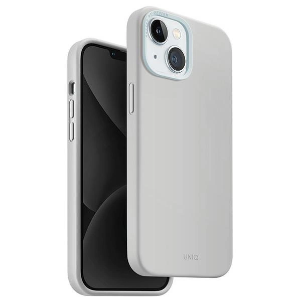Uniq Lino Hue Magclick Charging dėklas iPhone 15 - šviesiai pilkas