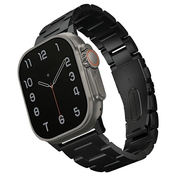 Uniq Osta nerūdijančio plieno dirželis Apple Watch 1/2/3/4/5/6/7/8/SE/SE2/Ultra 42/44/45/49 mm – juodas