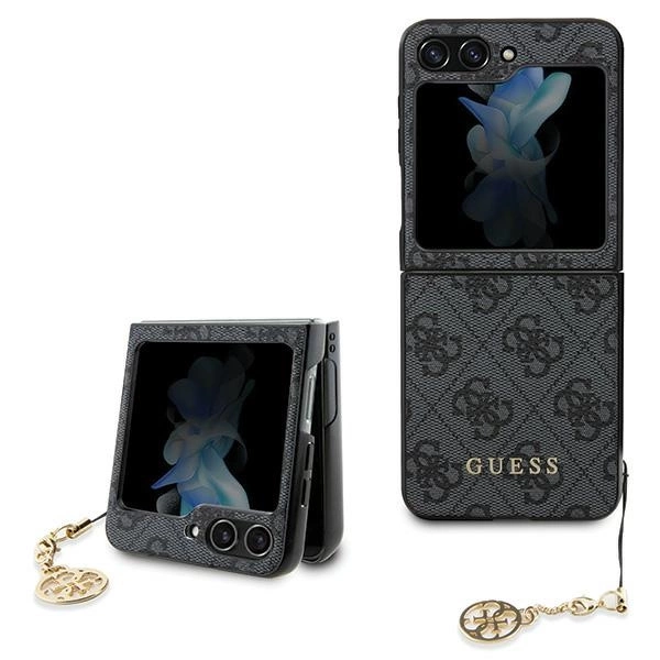 Guess 4G Charms Collection dėklas Samsung Galaxy Z Flip 5 – pilkas