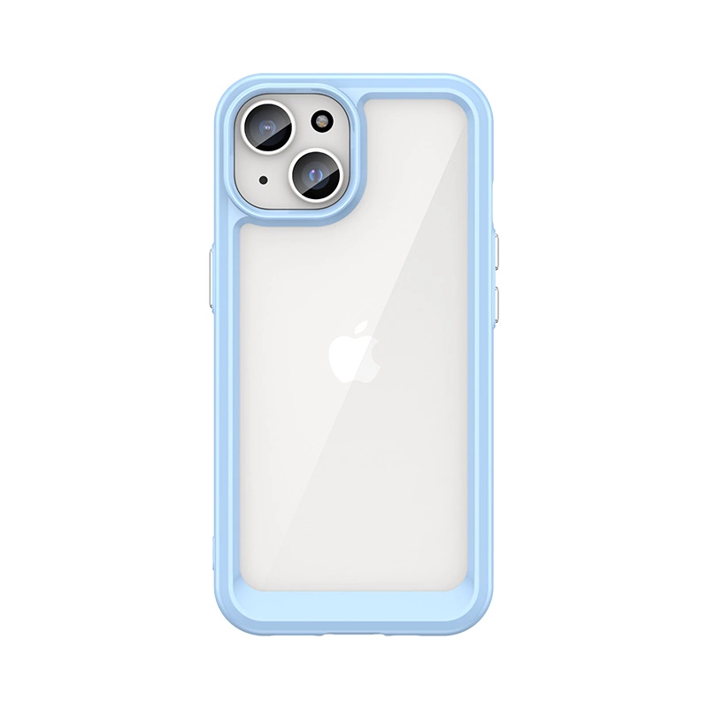 Outer Space sustiprintas dėklas su lanksčiu rėmeliu iPhone 15 – mėlynas