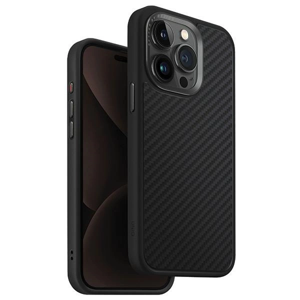 Uniq Keva Magclick Charging dėklas iPhone 15 Pro Max - juodas