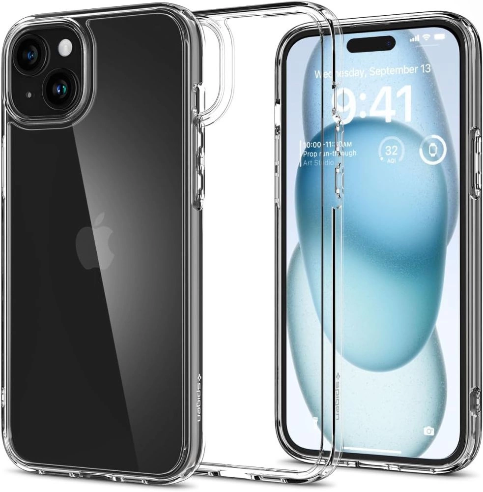 Spigen Ultra Hybrid dėklas iPhone 15 – permatomas
