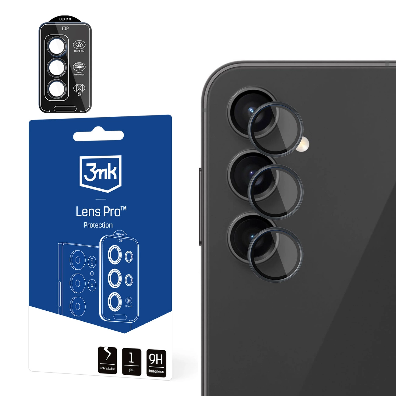 3mk Lens Protection Pro kamerų dangtelis Samsung Galaxy A14 / A34 5G – juodas