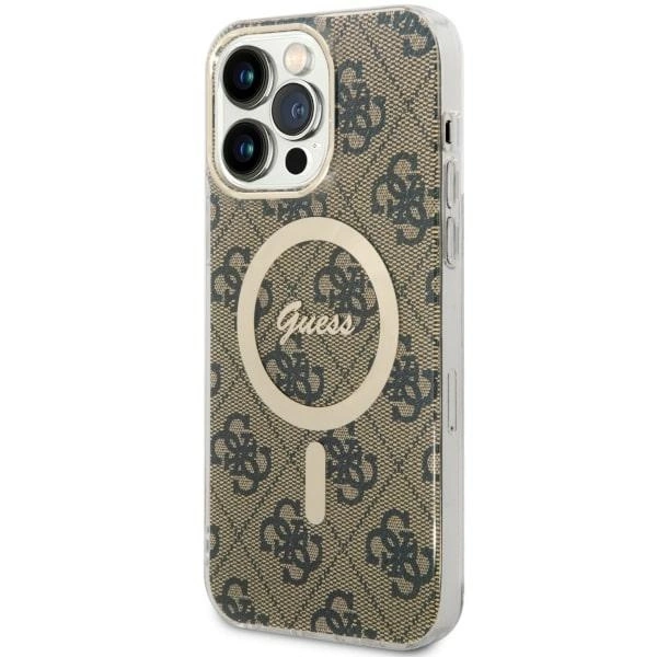 Guess GUHMP14XH4STW iPhone 14 Pro Max 6,7" – rudas/rudas kietas dėklas, 4G MagSafe