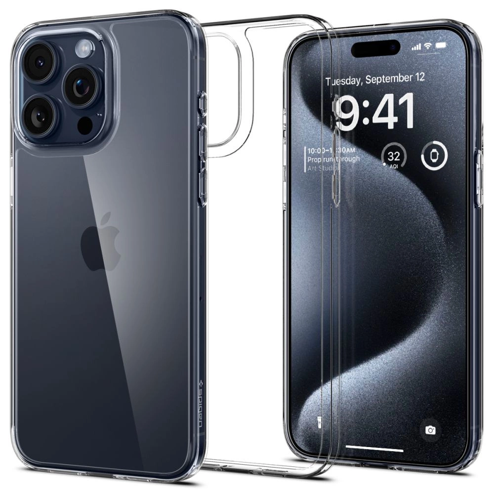 Spigen Airskin Hybrid dėklas iPhone 15 Pro – skaidrus