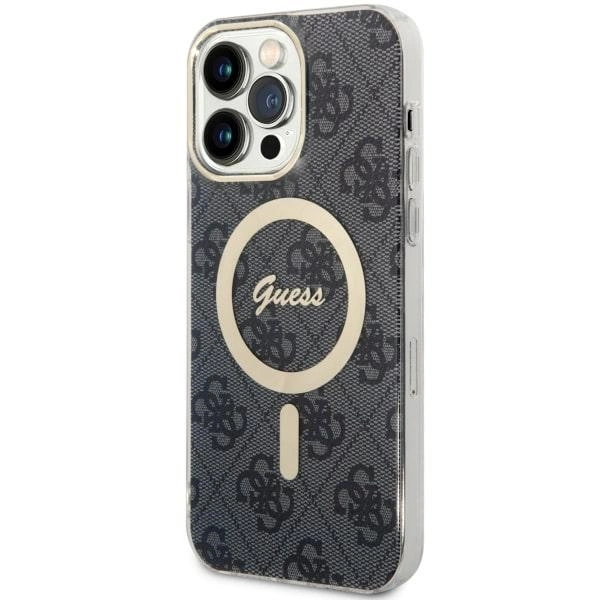 Guess 4G MagSafe dėklas iPhone 14 Pro Max – juodas