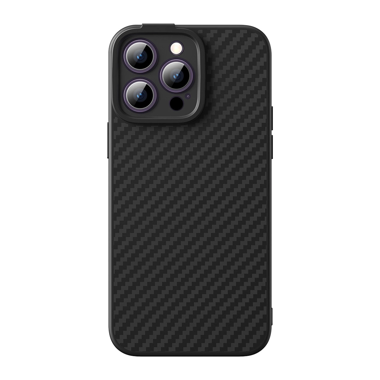 Armored dėklas iPhone 14 Pro Max – suderinamas su MagSafe, Baseus sintetinio pluošto apsauginis stiklas, juodas