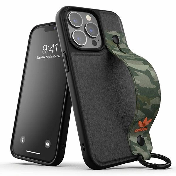 Adidas OR rankenos dėklas iPhone 13 Pro /13 6.1" – juodai žalias/juodai žalias 47111