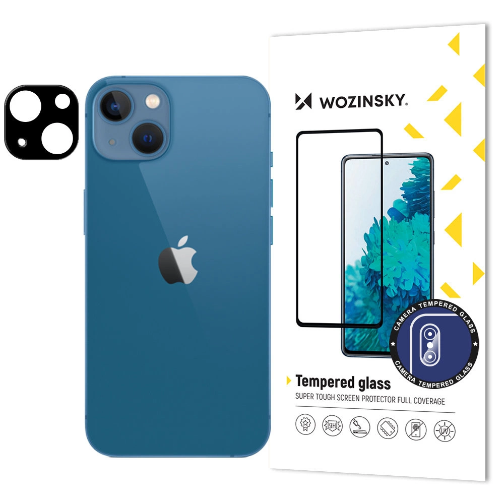 9H grūdintas kameros stiklas iPhone 15 Plus Wozinsky Full Camera Glass – juodas
