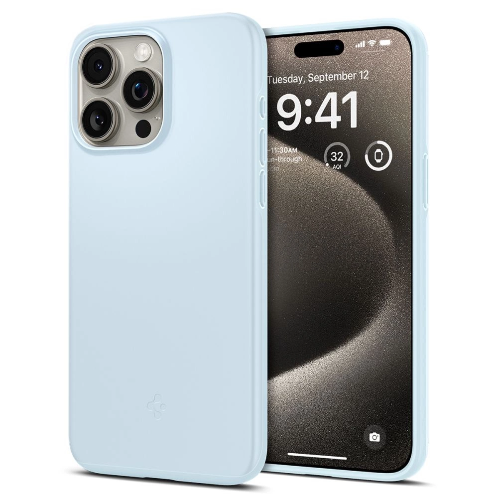 Spigen Thin Fit dėklas iPhone 15 Pro Max – šviesiai mėlynas