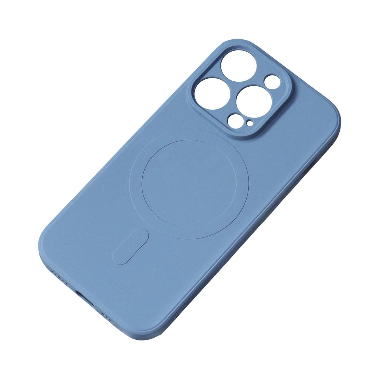 Silikoninis dėklas, suderinamas su MagSafe iPhone 15 Pro Max – tamsiai mėlynas