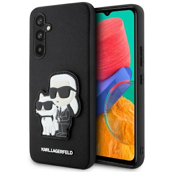 Karl Lagerfeld KLHCA34SANKCPK A34 5G A346 – juodas/juodas kietas dėklas, Saffiano Karl & Choupette