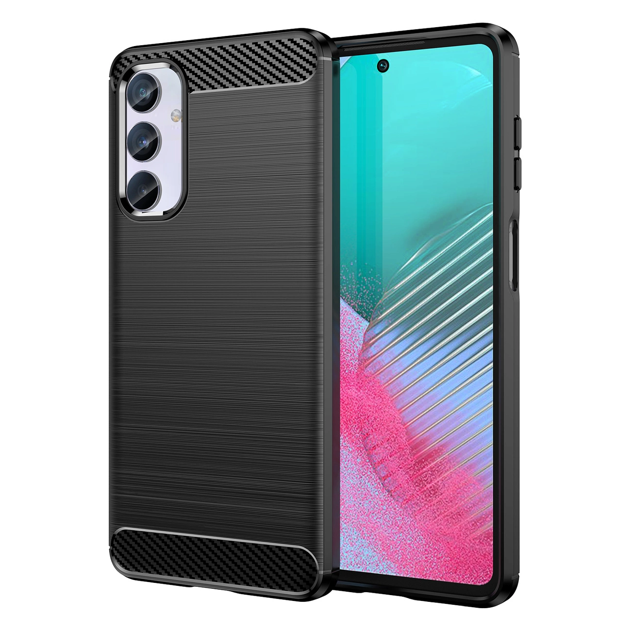 Lankstus anglies rašto dėklas Samsung Galaxy M54 Carbon – juodas