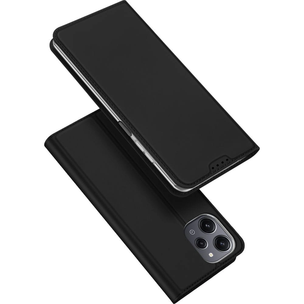 Dux Ducis Skin Pro ekologiškos odos dėklas Xiaomi Redmi 12 / Redmi 12R – juodas