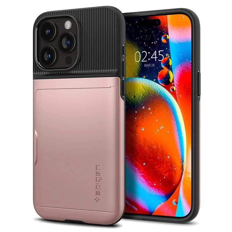 Spigen Slim Armor CS iPhone 15 Pro dėklas – rožinis
