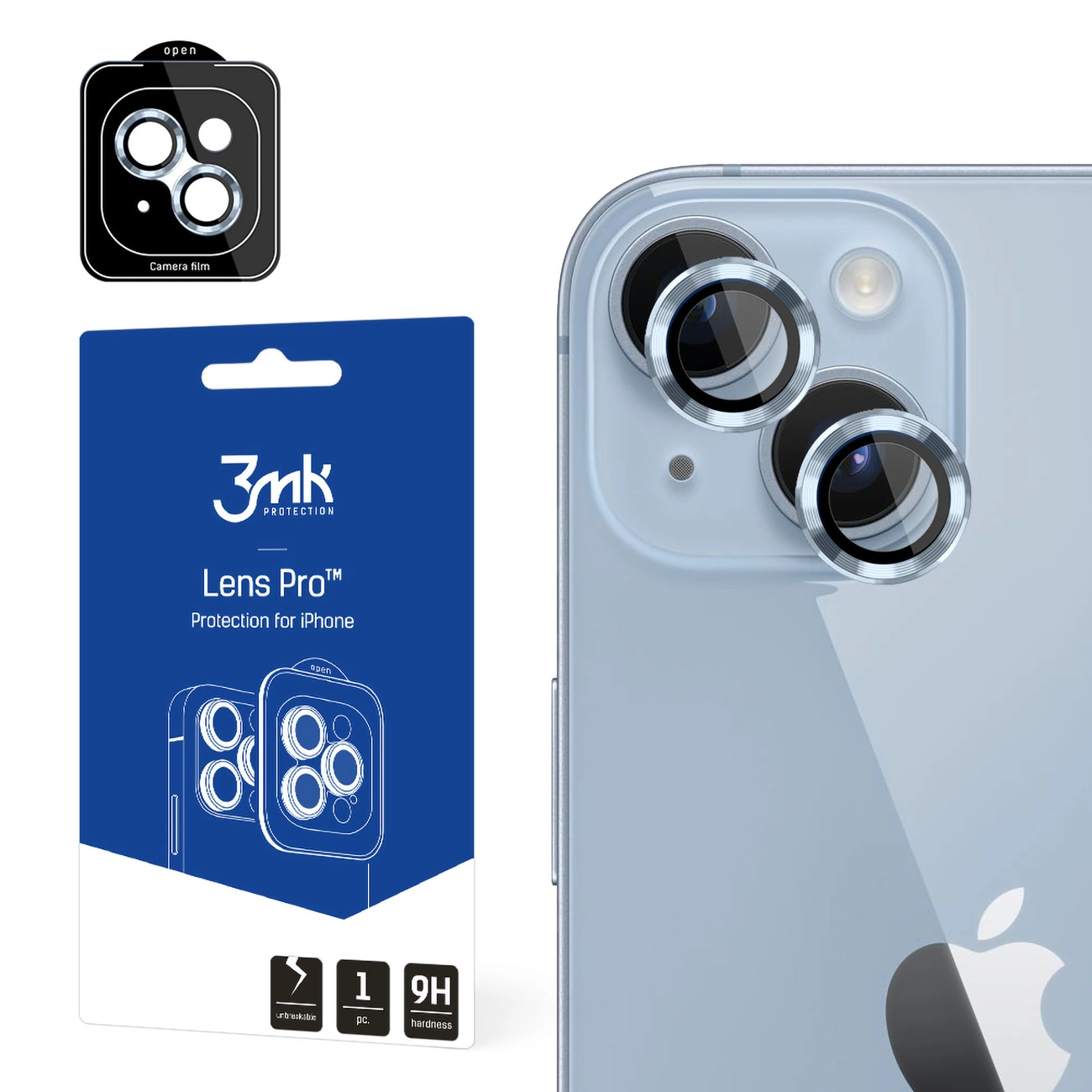 3mk Lens Protection Pro kamerų dangtelis iPhone 14 – mėlynas