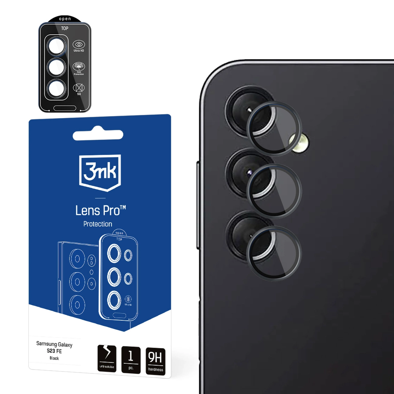 3mk Lens Protection Pro kamerų dangtelis Samsung Galaxy A24 4G – juodas