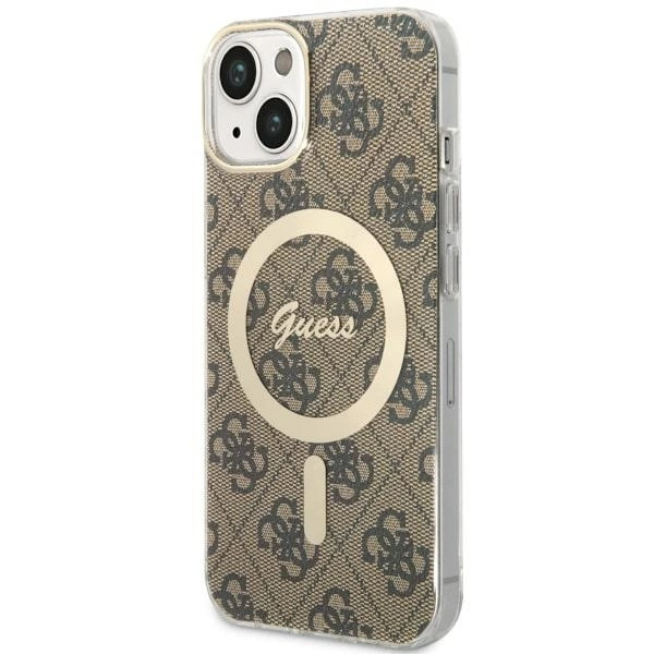 Guess GUHMP14MH4STW iPhone 14 Plus 6,7" – rudas/rudas kietas dėklas, 4G MagSafe