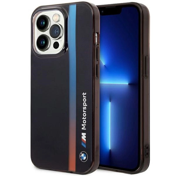 Dėklas BMW BMHCP14X22HVGV iPhone 14 Pro Max 6,7" – juodas/juodas IML trispalvė juostelė