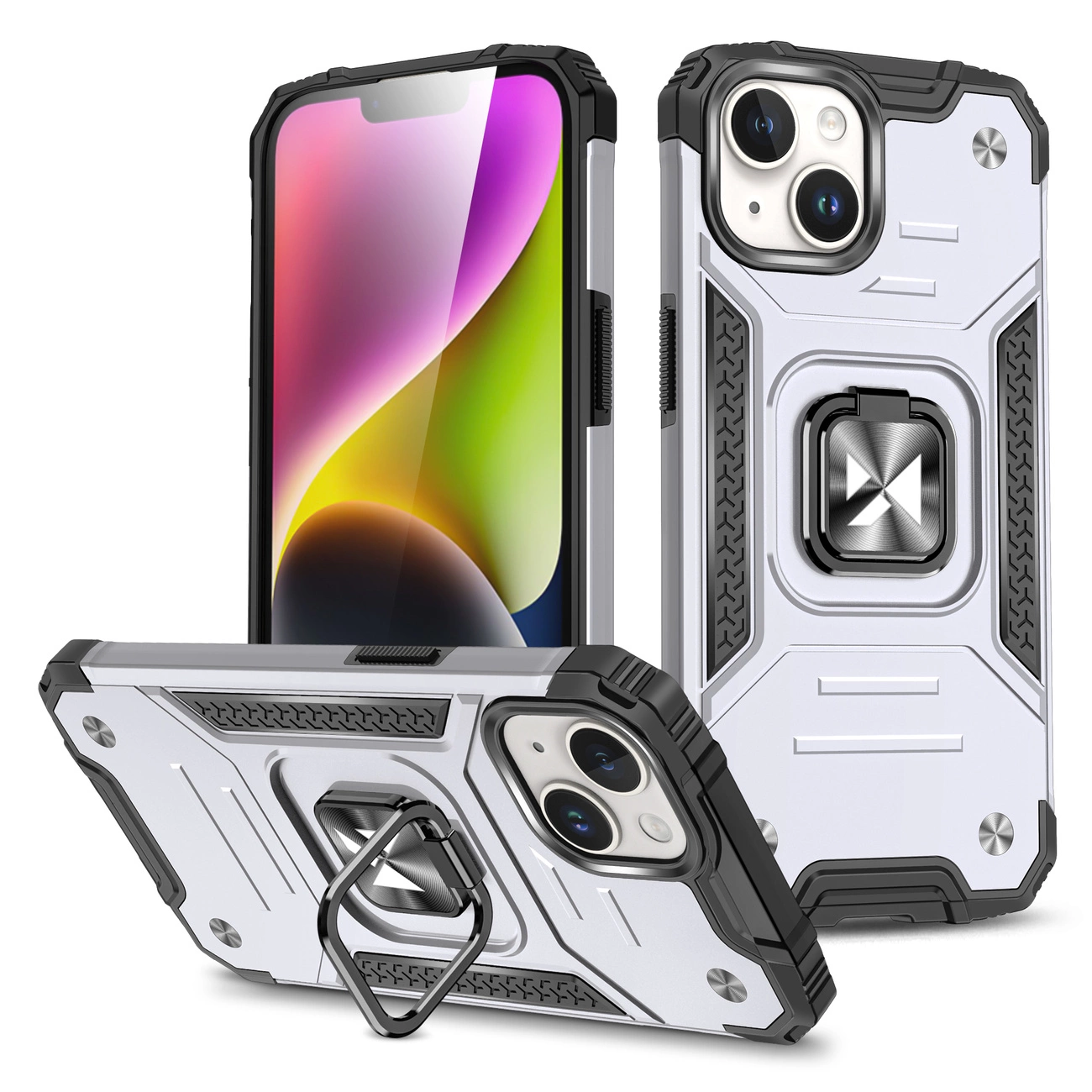 Wozinsky Ring Armor iPhone 15 Plus – sidabrinis