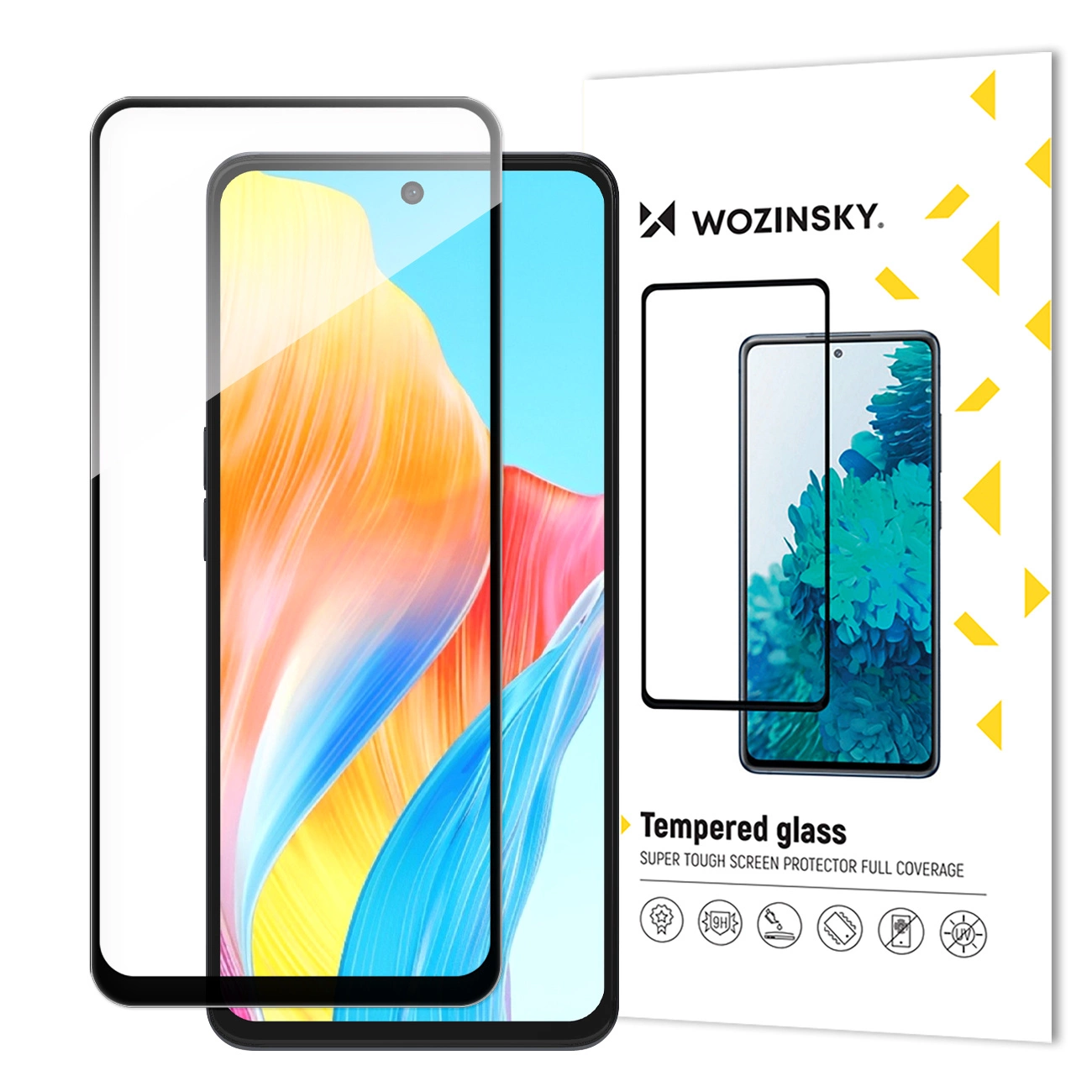Patvarus Wozinsky Full Glue grūdintas ekranas su rėmeliu Oppo A98 5G – juodas