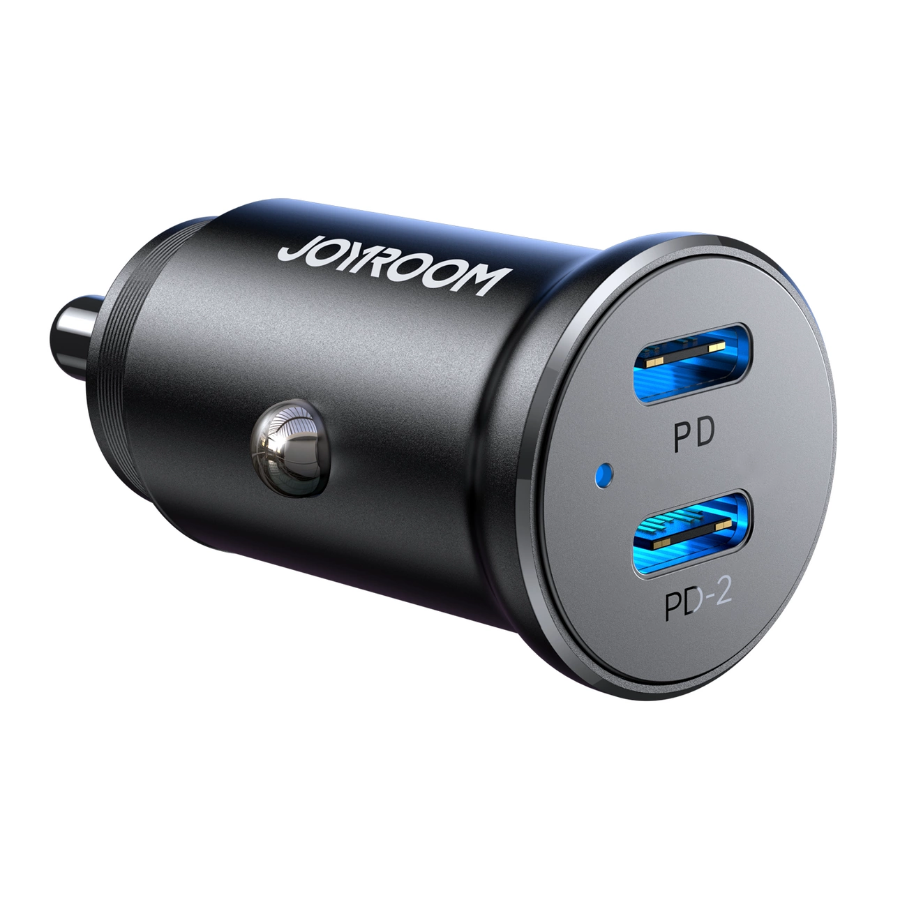 Joyroom JR-CCN06 30W 2x USB-C mini automobilinis įkroviklis – juodas
