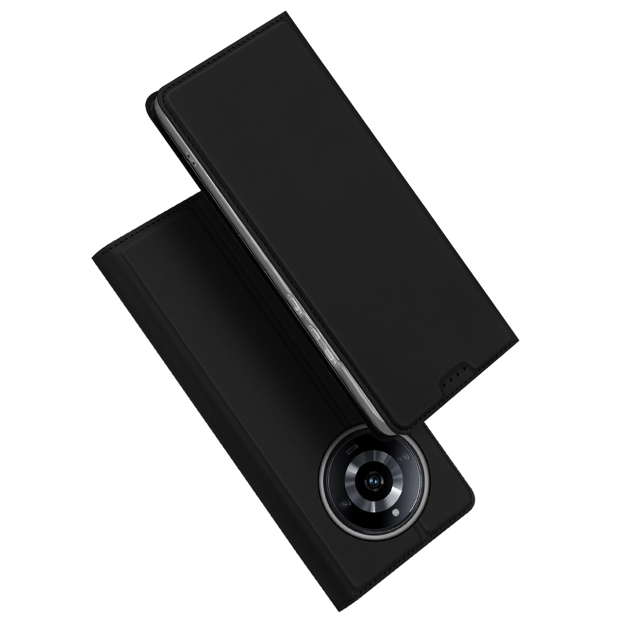 Dux Ducis Skin Pro dėklas Realme 11 Flip Card Wallet Stand – juodas