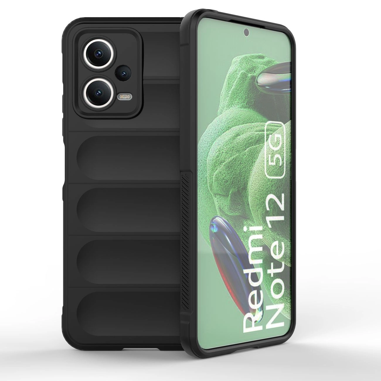 Magic Shield dėklas Xiaomi Redmi Note 12 5G / Poco X5 5G – lankstus Armor dėklas, juodas