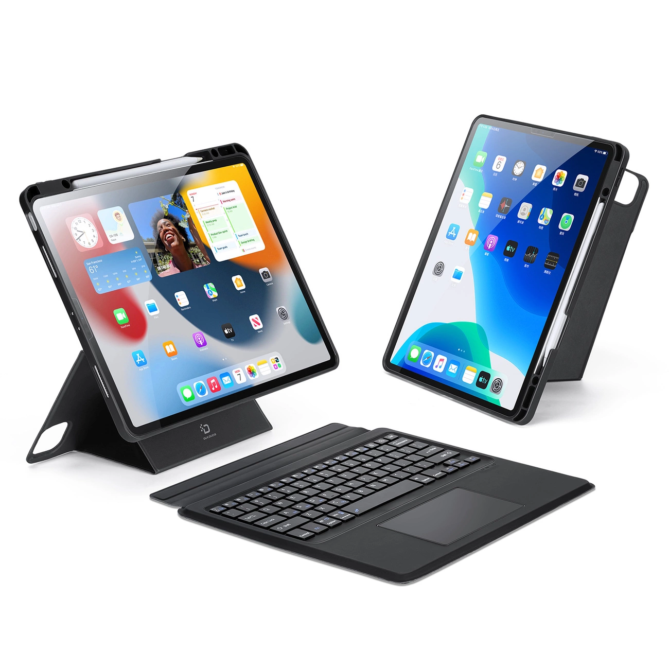 Dux Ducis DK Series Bluetooth klaviatūros dėklas Apple iPad Pro 12.9 (2020/2021/2022) – juodas