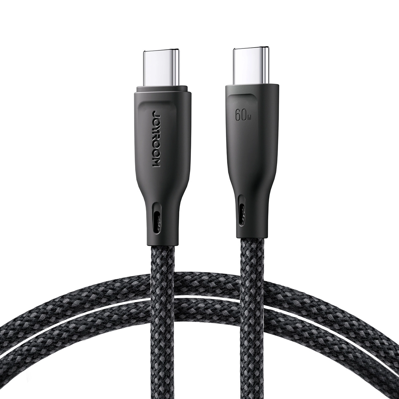 Joyroom Multi-Color Series S-A34 USB-C / USB-C PD 60W kabelis 1 m – juodas