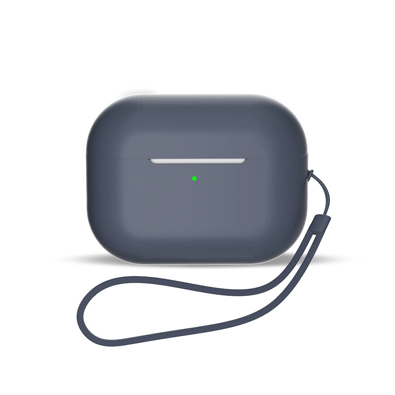 Silikoninis dėklas AirPods 3 + riešo dirželis – mėlynas