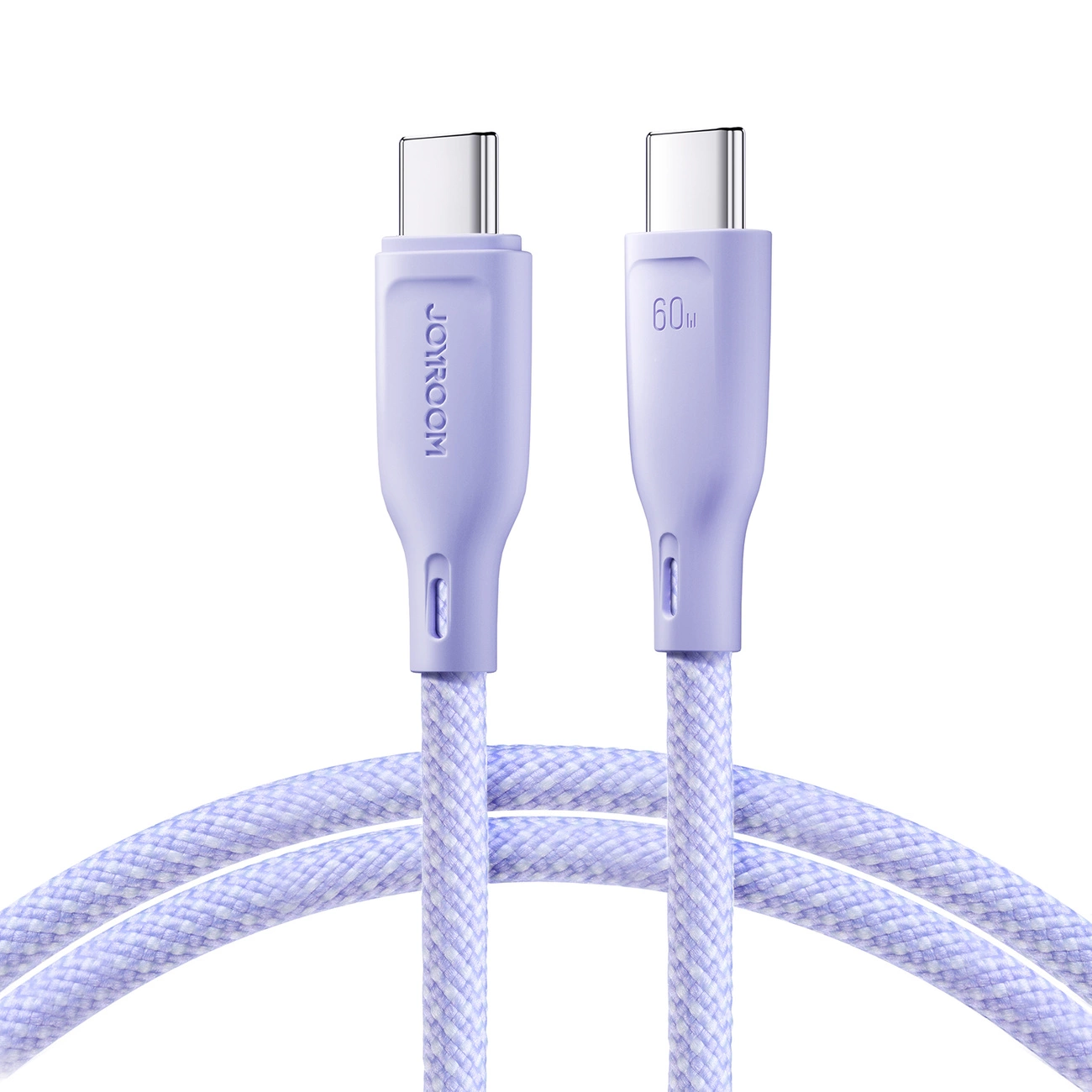 Joyroom Multi-Color Series S-A34 USB-C / USB-C PD 60W kabelis 1 m – violetinis