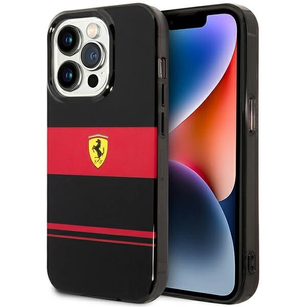 Ferrari FEHMP14LUCOK iPhone 14 Pro 6,1" – juodas/juodas kietas dėklas IMD Combi MagSafe
