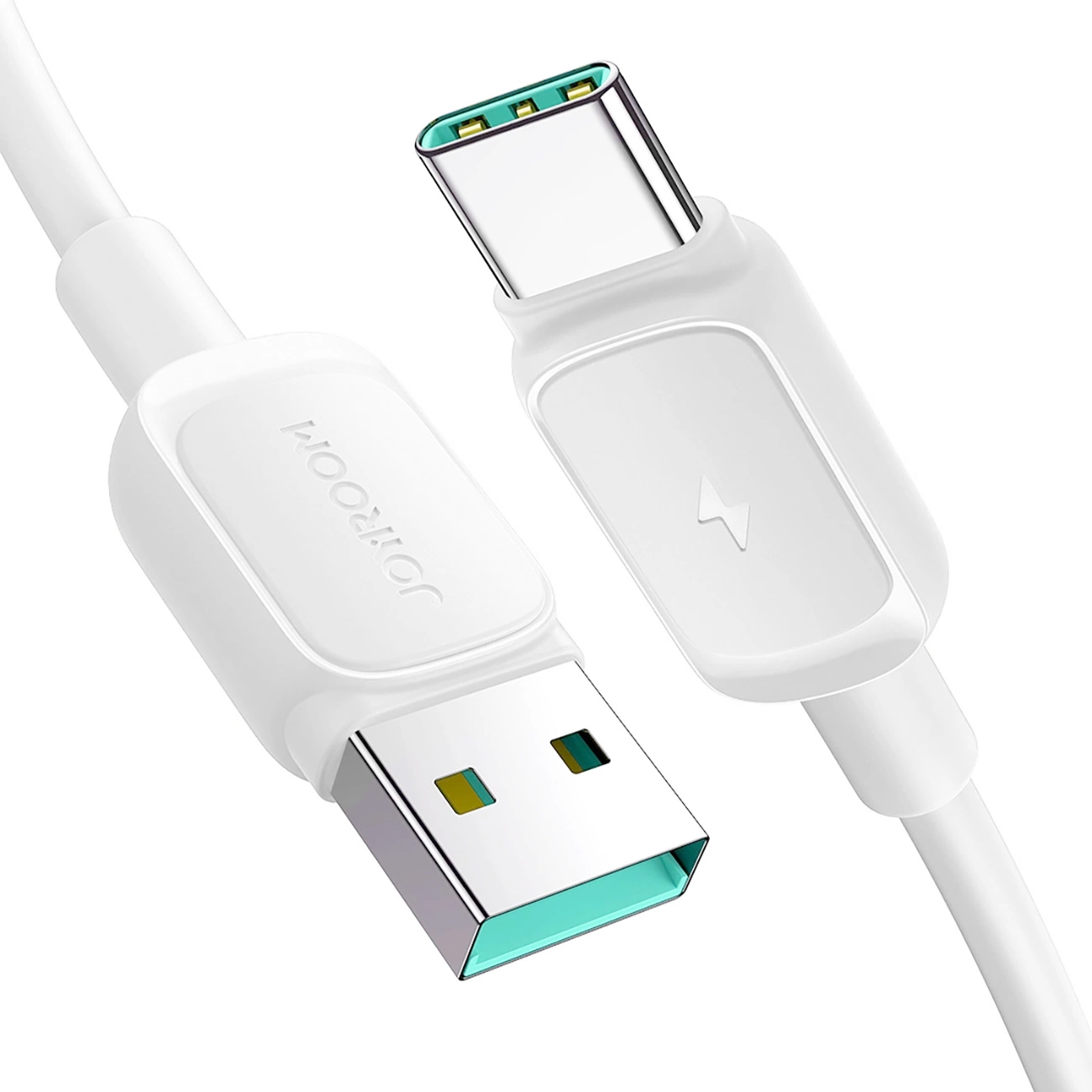 Joyroom Multi-Color serija A14 USB-A / USB-C 3A kabelis 1,2 m – baltas