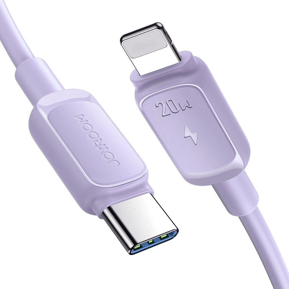 Joyroom Multi-Color serija A14 USB-C / Lightning 20W kabelis 1,2 m – violetinis