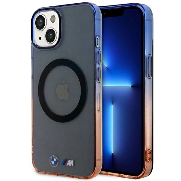 Dėklas BMW BMHMP14SHTGE iPhone 14 6,1" – pilkas/pilkas kietas dėklas, gradientinis bamperis MagSafe