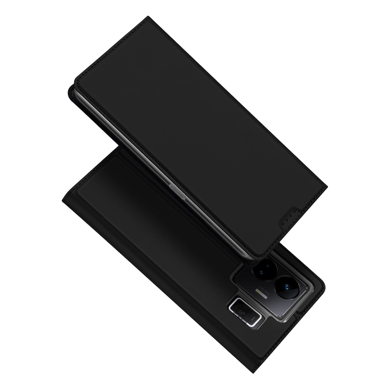 Dux Ducis Skin Pro dėklas Realme GT Neo 5 / Realme GT3 – flip cover su kortelių kišenėmis, juodas