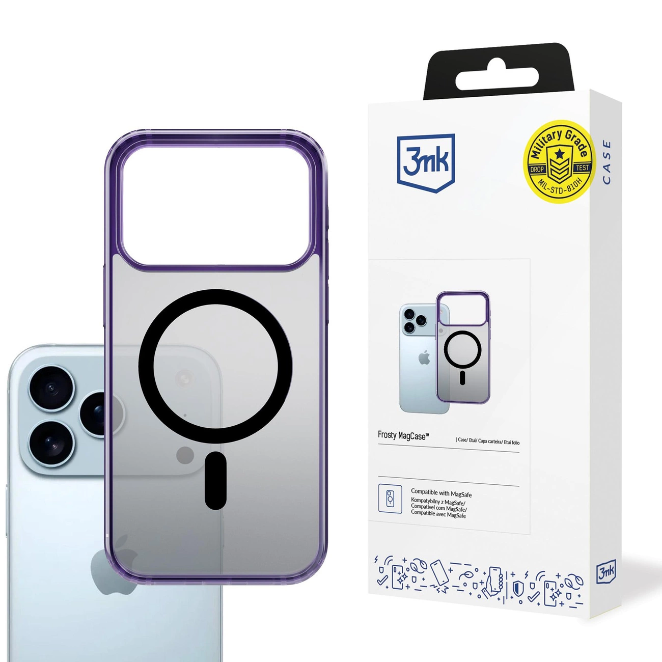3mk Frosty MagCase iPhone 17 Pro Max – violetinis