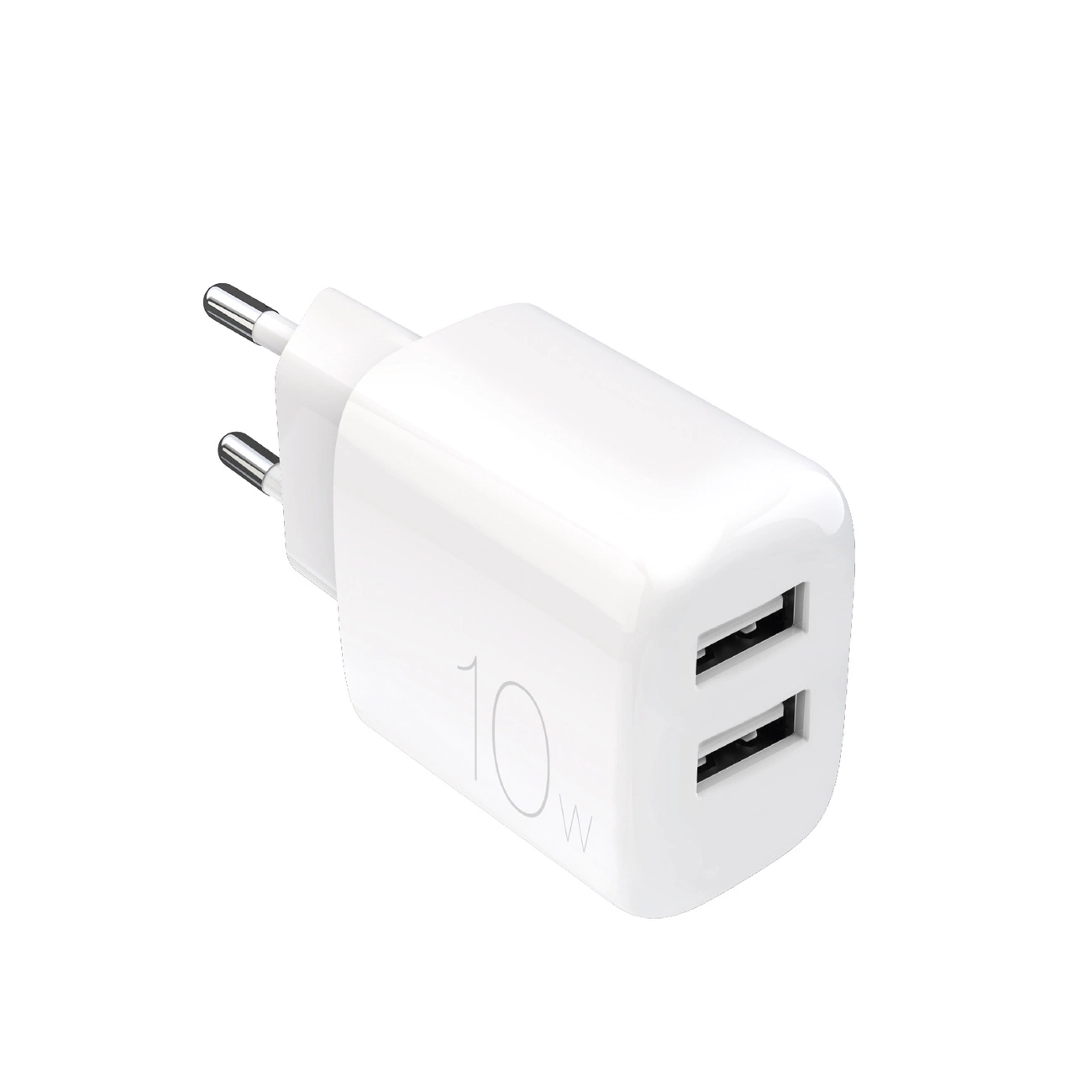 Puro PROLITE 10W 2x USB-A sieninis įkroviklis – baltas
