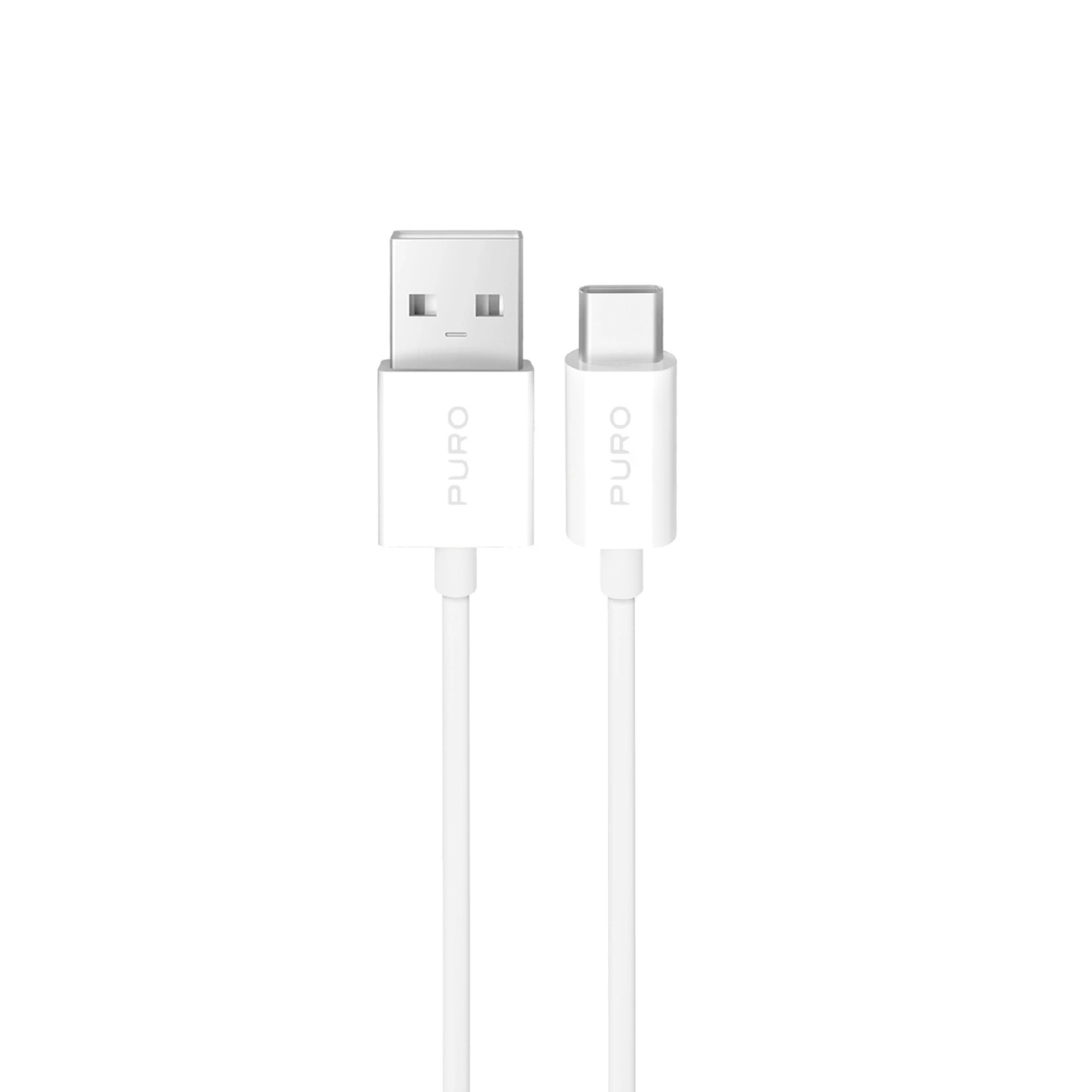 Puro 10W TPE USB-A – USB-C kabelis 2m – baltas