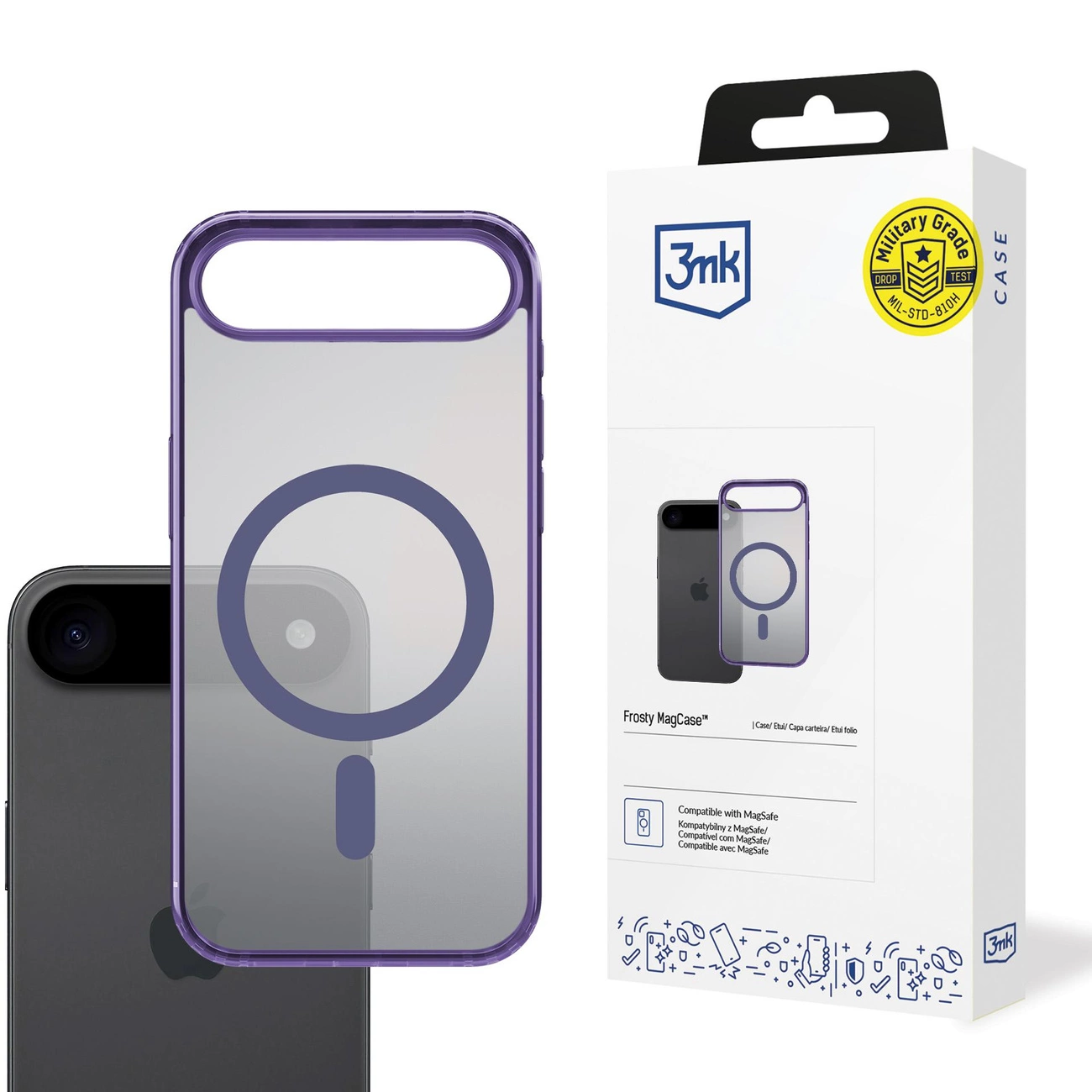 3mk Frosty MagCase iPhone 17 Air – violetinis