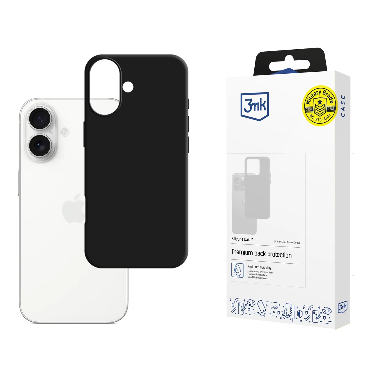 3mk Silikoninis dėklas iPhone 17 – juodas