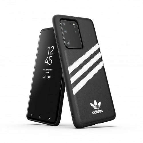 Adidas OR formuotas PU dėklas Samsung Galaxy S20 Ultra – juodas ir baltas
