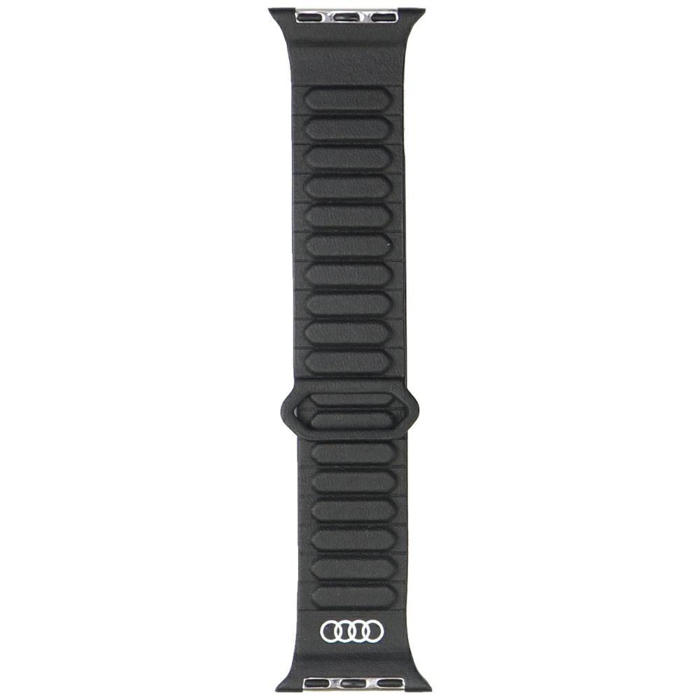 Audi logotipu sintetinės odos magnetinė apyrankė Apple Watch 40 / 41 / 42 mm – juoda