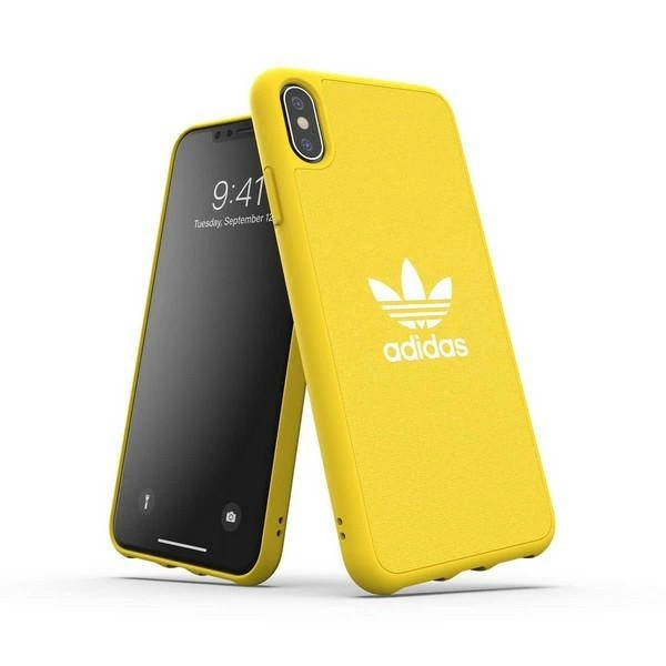 Adidas formuotas audinio dėklas iPhone Xs Max – geltonas