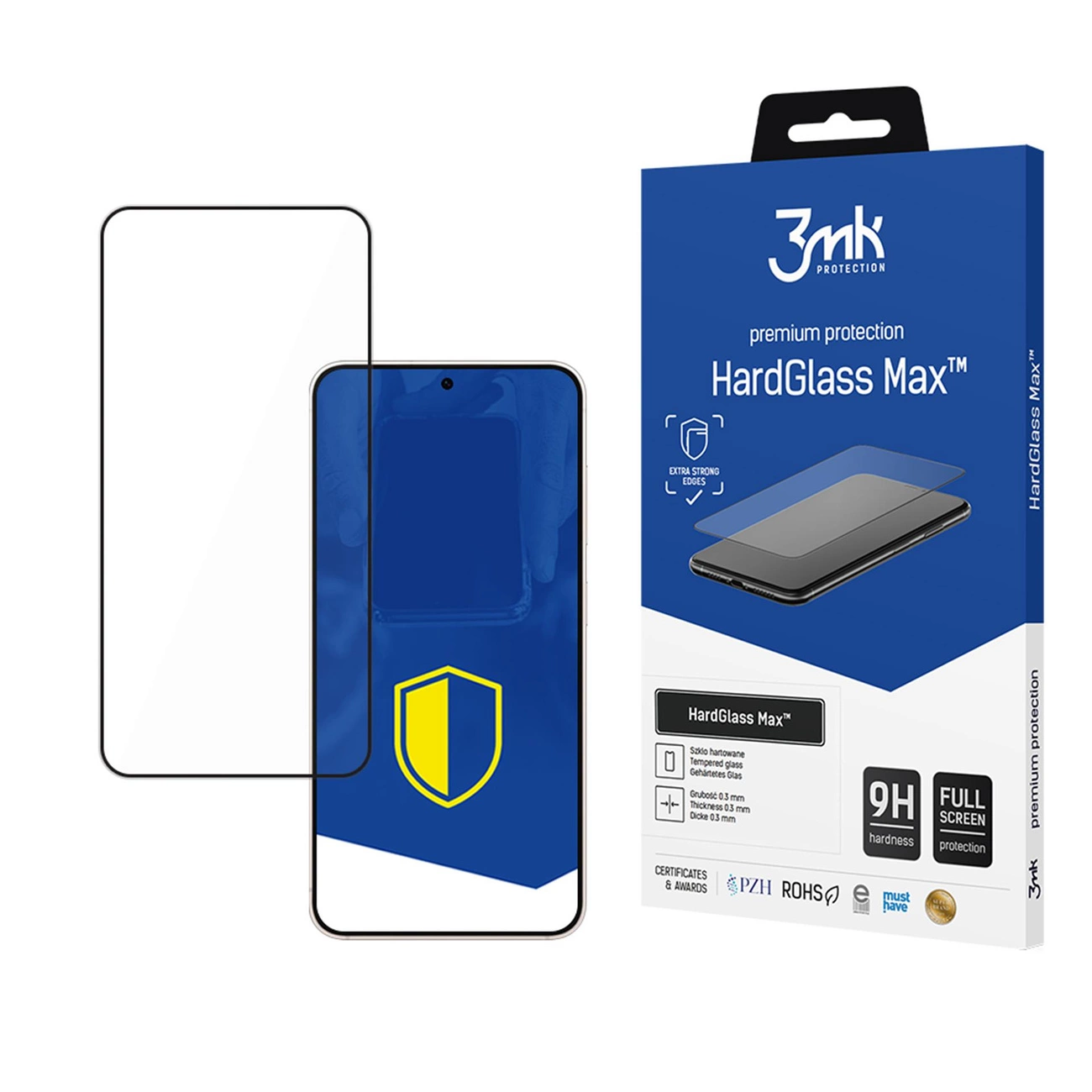 Grūdintas stiklas 3mk HardGlass Max Black Samsung Galaxy S25 Edge