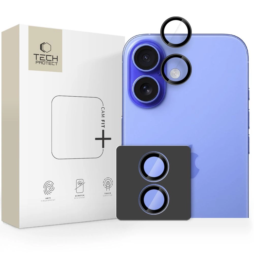 Tech-Protect Camring Fit+ kameros apsauga iPhone 17 – juoda