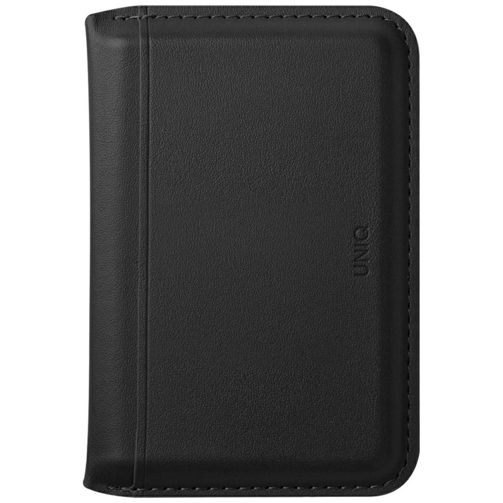 Uniq Lyden DS RFID magnetinė piniginė su telefono stovu – juoda